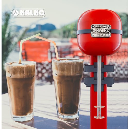 Kalko Urządzenie do Milkshake 350W ze stali nierdzewnej, kolor czerwony Kalko Urządzenie do Milkshake 350W ze stali nierdzewnej, kolor czerwony