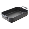 REVOL Rectangular porcelain dish in black, cast iron style color Belle Cuisine Roasting Dish line REVOL