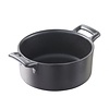 REVOL Deep round dish in black porcelain, cast iron style color Belle Cuisine Deep Round Dish line REVOL