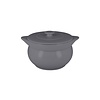 Rak Round Cream soup bowl with a lid stone 45 cl, dia. 10.6 cm Chef's Fusion line PORCELAIN