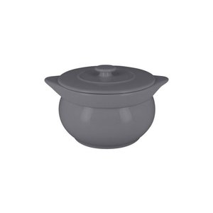 Rak Round Cream soup bowl with a lid stone 45 cl, dia. 10.6 cm Chef's Fusion line PORCELAIN Rak Round Cream soup bowl with a lid stone 45 cl, dia. 10.6 cm Chef's Fusion line PORCELAIN