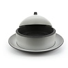 REVOL Dim sum basket set with lid and ceramic plate, pepper color Dim Sum Basket+Cloche+Under Liner line REVOL