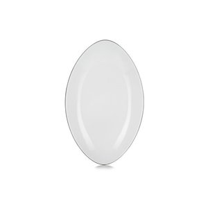 REVOL Oval ceramic plate, white cumulus color Equinoxe Service Plate line REVOL REVOL Oval ceramic plate, white cumulus color Equinoxe Service Plate line REVOL