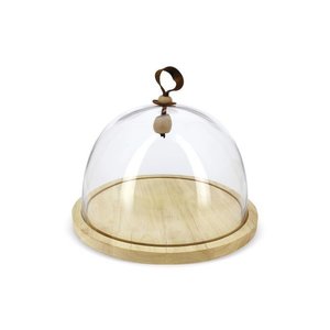 REVOL Touch - Glass lampshade with a wooden base 3