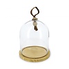 REVOL Cake dish and cover, glass color Glass Cloche+Wood Base Set,Medium line REVOL