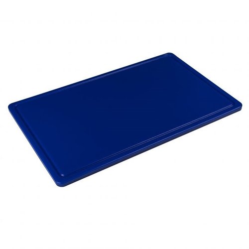 TOM-GAST Polyethylene Cutting Board GN 1/1 Blue with Cutout TOM-GAST Polyethylene Cutting Board GN 1/1 Blue with Cutout