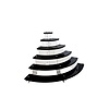 TOM-GAST Counter display, 1/4 circle, black TOM-GAST Counter display, 1/4 circle, black