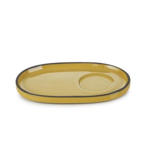 REVOL Spodek żółty 130 x 80 mm kurkuma, Caractere REVOL Spodek żółty 130 x 80 mm kurkuma, Caractere