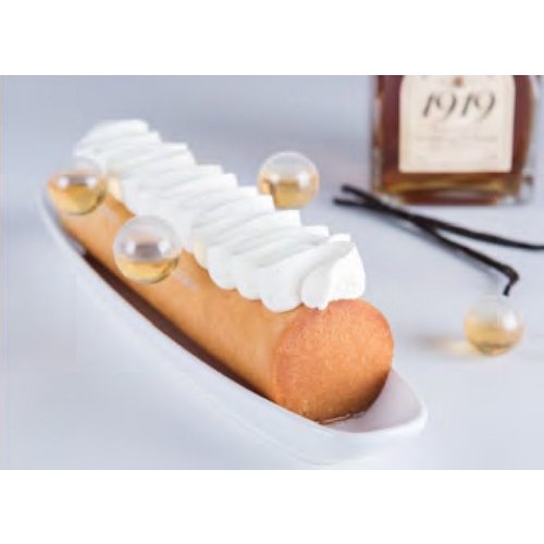 de BUYER Stainless steel tube mould + insert baking support, 4.5 x 30 cm by J Langillier DE BUYER