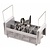 Cambro Gray Dishwasher Basket for Cutlery 8 compartments / 500 x 500 x 111 mm