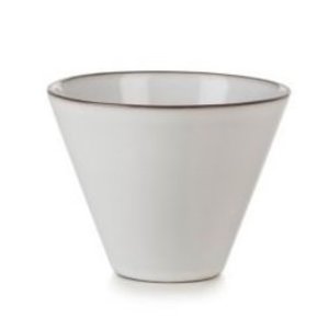 REVOL Cone-shaped ceramic bowls, white cumulus color Equinoxe Bowl line REVOL