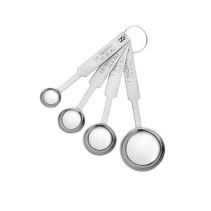 Bareq Stainless Steel Measuring Spoon Set, 1,25; 2,5; 5 and 15 ml