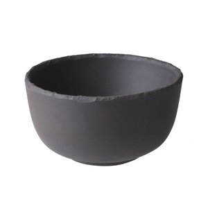 REVOL Slate-effect ceramic bowl, matt slate style color Basalt Serving Bowl line REVOL