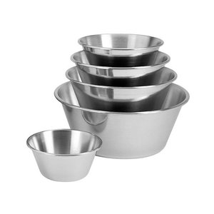 de BUYER Stainless Steel 18/10 Flat Bottom Pastry Bowl with Round Opened Edge 16 L, ø 400 mm