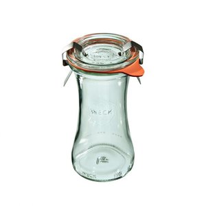 Weck Słoik Delika 100 ml z (6 szt) z pokrywą, uszczelką i 2 zapinkami