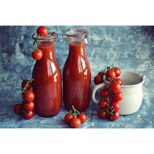 Weck Bottle SAFTFLASCHE 530 ml with lid , seal , 2 clamps - pack. 6 pcs