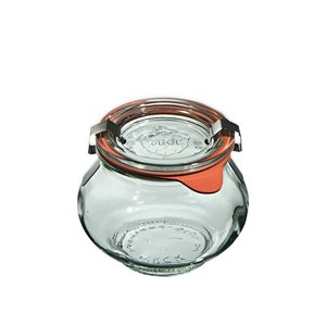 Weck Słoik Schmuck 220 ml (12 szt) z pokrywą, uszczelką i 2 zapinkami