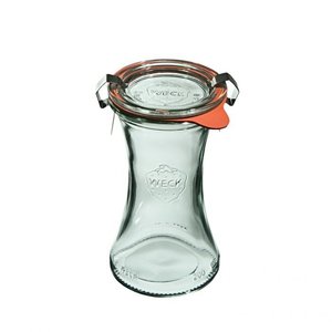 Weck Słoik Glas 200 ml (6 szt) z pokrywą, uszczelką i 2 zapinkami