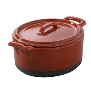 REVOL Cocotte with lid - 13.5 x 12.2 x 8 cm, pepper red color Eclipse Cocotte With Lid 45Cl line REVOL REVOL Cocotte with lid - 13.5 x 12.2 x 8 cm, pepper red color Eclipse Cocotte With Lid 45Cl line REVOL
