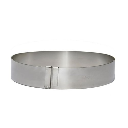 de BUYER Adjustable round pastry mould diam. 18-36 cm, h.3 cm - DE BUYER de BUYER Adjustable round pastry mould diam. 18-36 cm, h.3 cm - DE BUYER