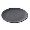 REVOL Round ceramic plate with slate effect, matt slate style color Basalt Round Plate line REVOL