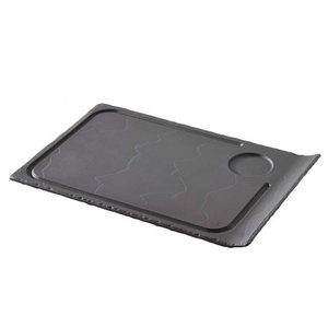 REVOL Steak plate 1 curved edge - black - 33 x 22 cm, matt slate style color Basalt Steak Plate 1 Curved Edge line REVOL REVOL Steak plate 1 curved edge - black - 33 x 22 cm, matt slate style color Basalt Steak Plate 1 Curved Edge line REVOL
