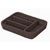 Verlo Cutlery dispenser with compartments, polirattan, brown VERLO