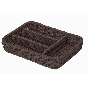 Verlo Cutlery dispenser with compartments, polirattan, brown VERLO Verlo Cutlery dispenser with compartments, polirattan, brown VERLO