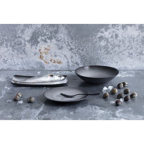 REVOL Dish 30,2x15,3 cm black sand SWELL - REVOL REVOL Dish 30,2x15,3 cm black sand SWELL - REVOL