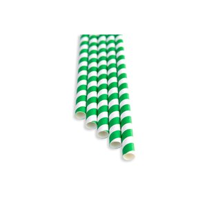 TOM-GAST Straws 8x210 mm ( 100 pcs set ), green stripes BAREQ TOM-GAST Straws 8x210 mm ( 100 pcs set ), green stripes BAREQ