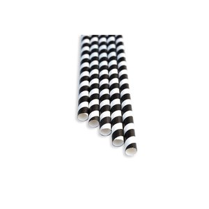 TOM-GAST Straws 8x210 mm ( 100 pcs set ), black stripes BAREQ TOM-GAST Straws 8x210 mm ( 100 pcs set ), black stripes BAREQ