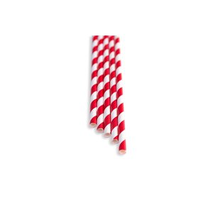 TOM-GAST Straws 8x250 mm ( 100 pcs set ), red stripes BAREQ