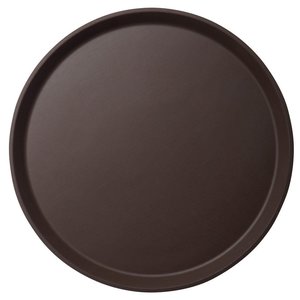 Cambro Glass Fibre Round Non-Slip Serving Tray Ø 355 mm Brown