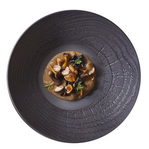 REVOL Deep Plate, Ø240 mm, Arborescence, Black REVOL Deep Plate, Ø240 mm, Arborescence, Black