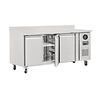 Polar Refrigeration  Tripple Door Freezer Table with Splashback 417 L, from -20 °C to -10 °C, Side-Mounted Compressor