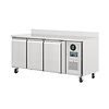 Polar Refrigeration  Tripple Door Freezer Table with Splashback 417 L, from -20 °C to -10 °C, Side-Mounted Compressor