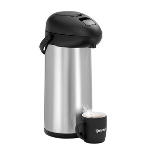 Bartscher Stainless steel thermos flask with pump 5 L