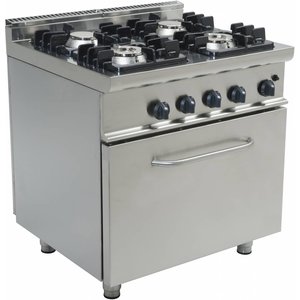 Saro Gas Cooker with 4 Burners and Gas Oven GN 2/1, 120 L, 31,9 kW Saro Gas Cooker with 4 Burners and Gas Oven GN 2/1, 120 L, 31,9 kW
