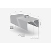INOXI Wall mounted box extractor hood | 1600x1000 mm
