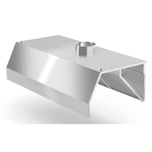 INOXI Wall mounted trapezoid extractor hood | 1600x900 mm INOXI Wall mounted trapezoid extractor hood | 1600x900 mm