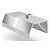 INOXI Wall mounted trapezoid extractor hood | 2000x800 mm
