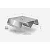 INOXI Central trapezoid extractor hood | 1200x1800 mm