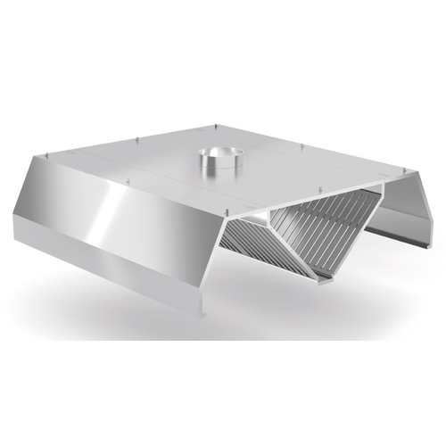 INOXI Central trapezoid extractor hood | 1800x2000 mm INOXI Central trapezoid extractor hood | 1800x2000 mm