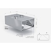 INOXI Wall mounted induction hood | 1600x1300 mm
