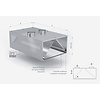 INOXI Okap przyścienny kompensacyjno-indukcyjny | 2200x1400 mm