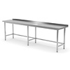 INOXI Reinforced work table with splashback without shelf | 2200x700 mm