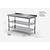 INOXI Work table with splashback and two undershelves | 1200x600 mm