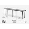 INOXI Stół centralny bez półki | 2400x700 mm INOXI Stół centralny bez półki | 2400x700 mm