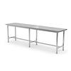 INOXI Reinforced centre work table without splashback or shelf | 2700x800 mm INOXI Reinforced centre work table without splashback or shelf | 2700x800 mm