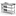 INOXI Work table with splashback, cabinet with two drawers and two undershelves - drawers on left side | 1500x700 mm
